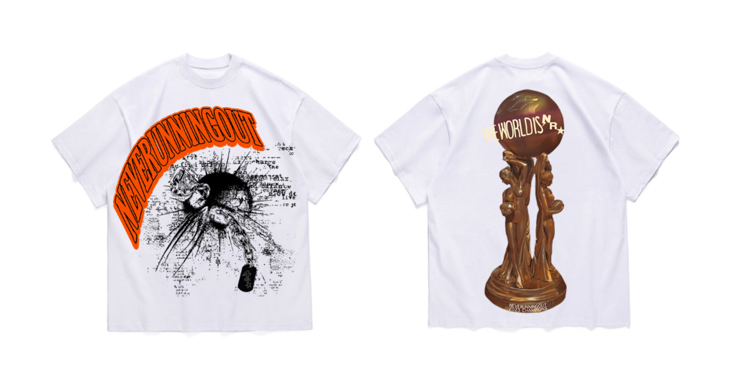 Orange n White NRO tee