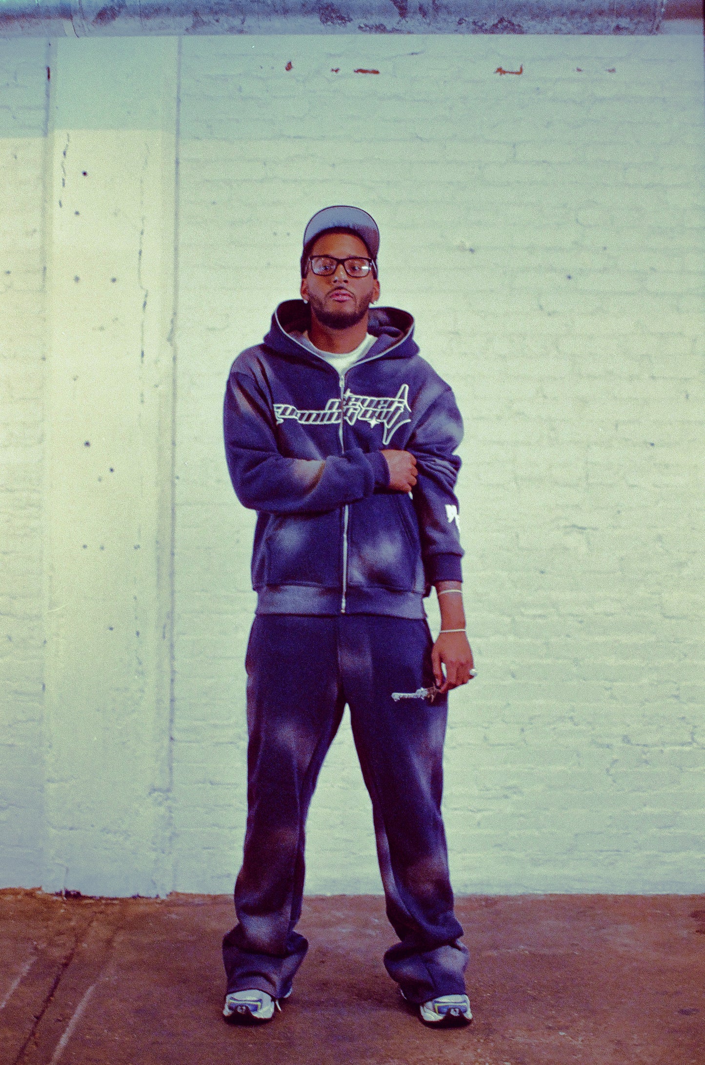 Navy NRO Zip Up Flares