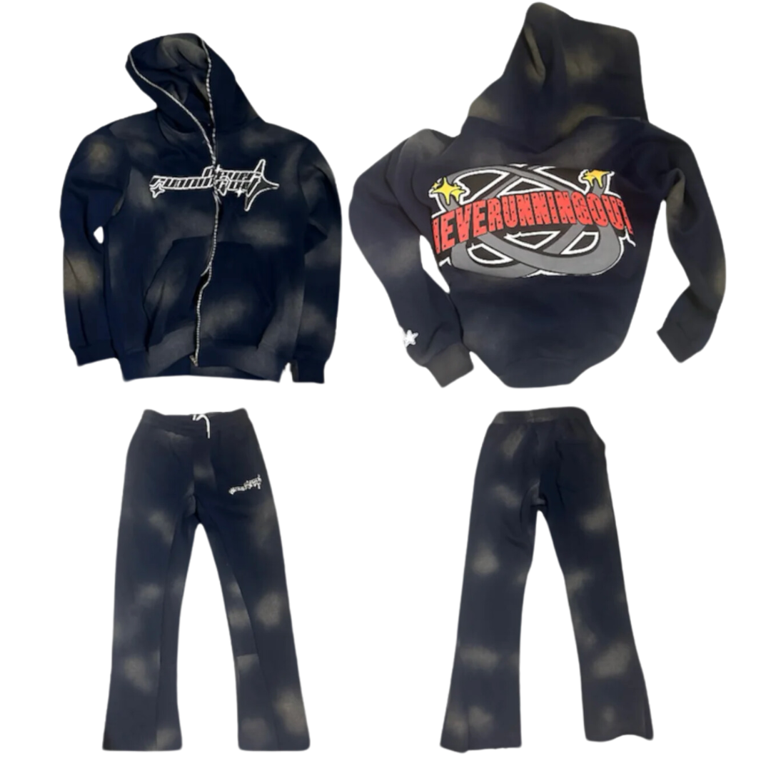 Navy NRO Zip Up Flares