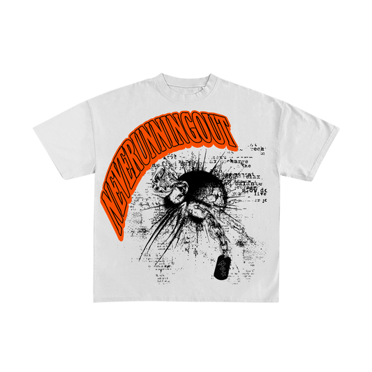 Orange n White NRO tee
